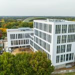 Immeuble Aérosky. Quartier Haluchère Batignolles Beaujoire. Nantes.