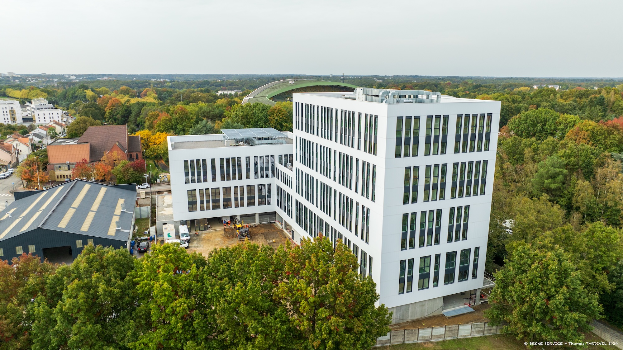 Immeuble Aérosky. Quartier Haluchère Batignolles Beaujoire. Nantes.